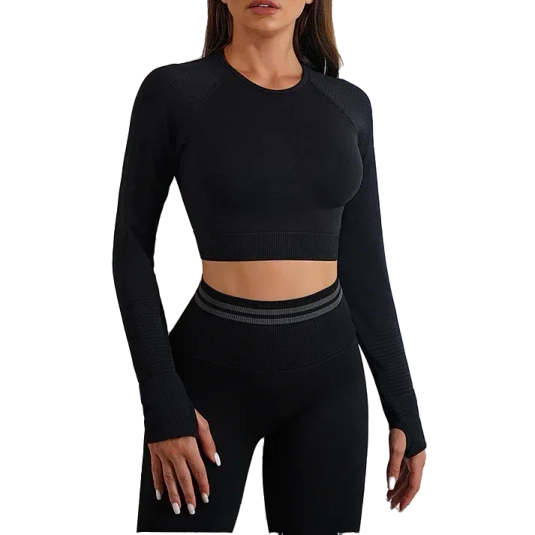 Seamless Yoga Pants Sports Gym Fitness Leggings Or Long Sleeve Tops Outfits Butt Lifting Slim Workout Sportswear Clothing