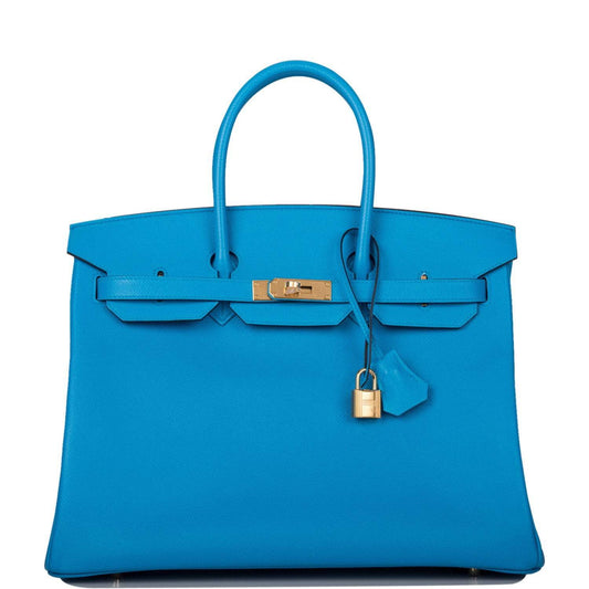 Hermes Bleu Frida Epsom Birkin 35cm Gold Hardware