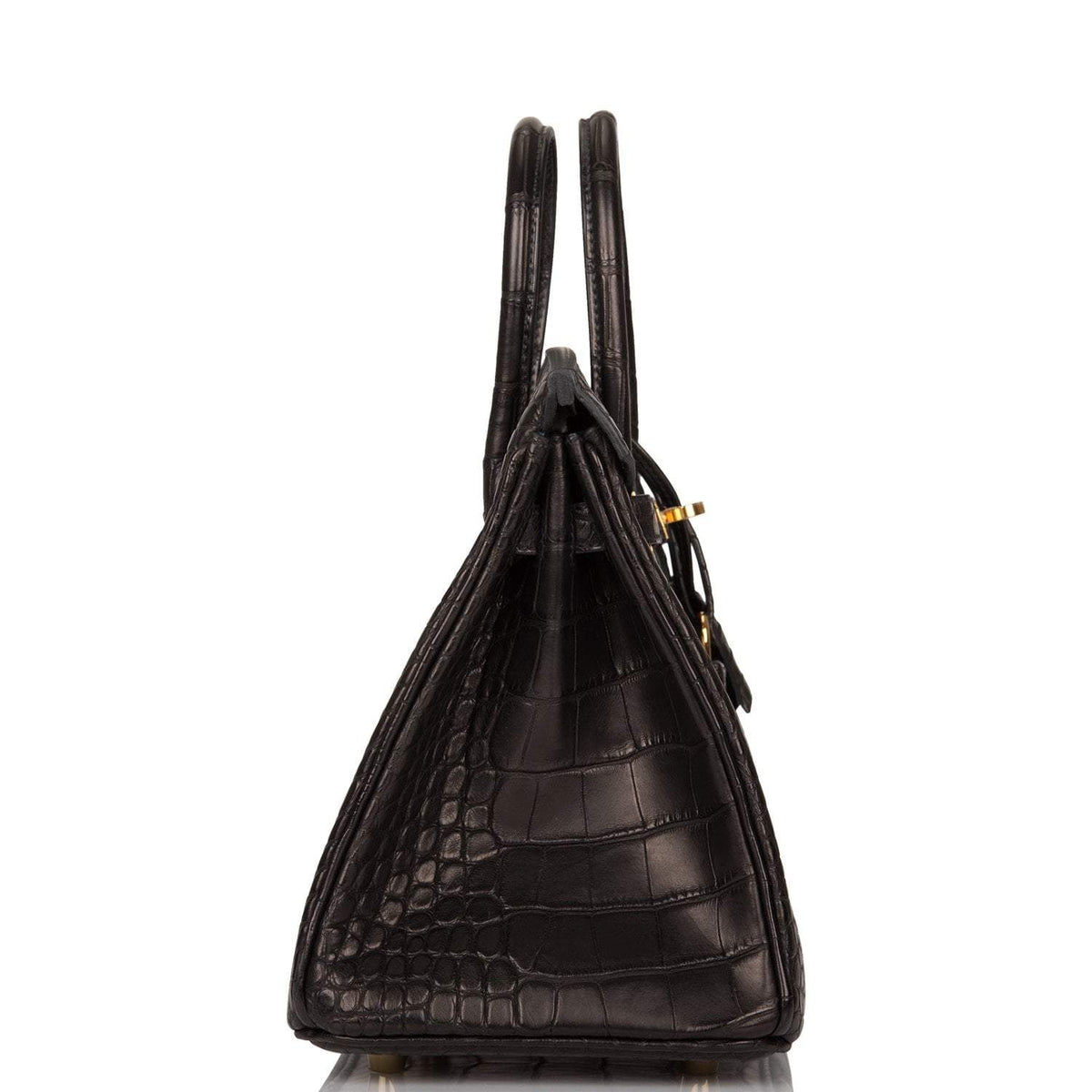 Hermes Black Matte Alligator Birkin 25cm Gold Hardware