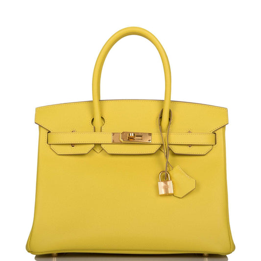 Hermes Lime Epsom Birkin 30cm Gold Hardware
