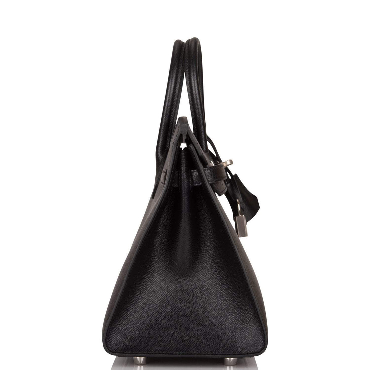Hermes Birkin Sellier 25 Black Veau Madame Palladium Hardware