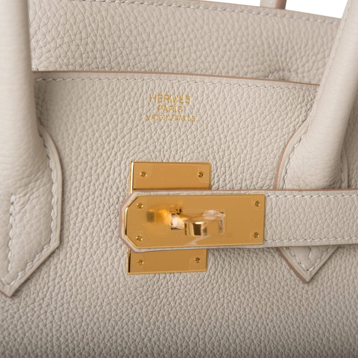 Hermes Gris Perle Togo Birkin 30cm Gold Hardware