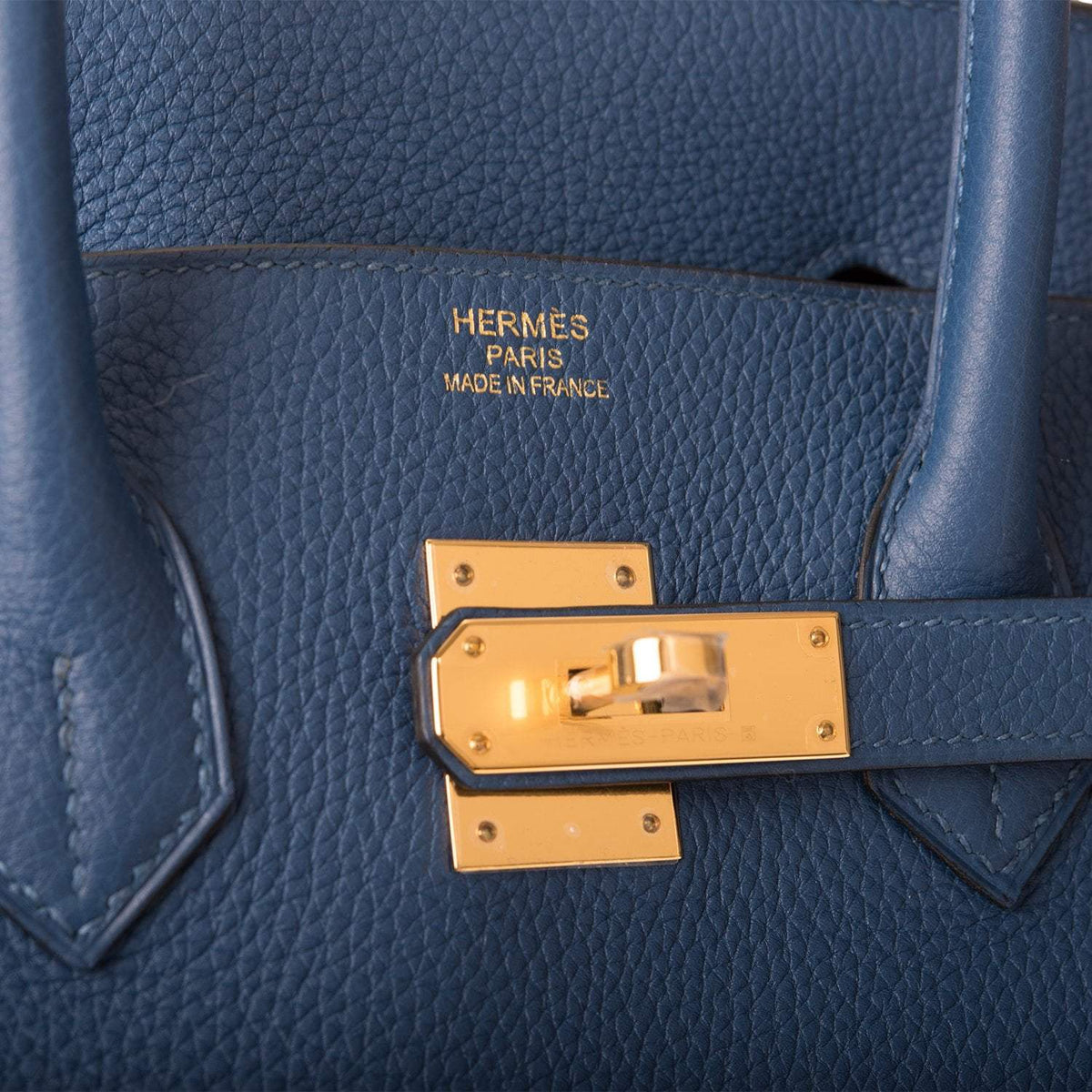 Hermes Deep Blue Togo Birkin 35cm Gold Hardware