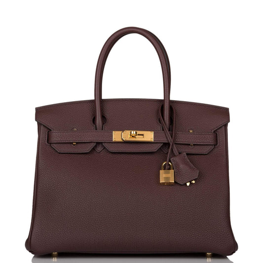 Hermes Rouge Sellier Togo Birkin 30cm Gold Hardware