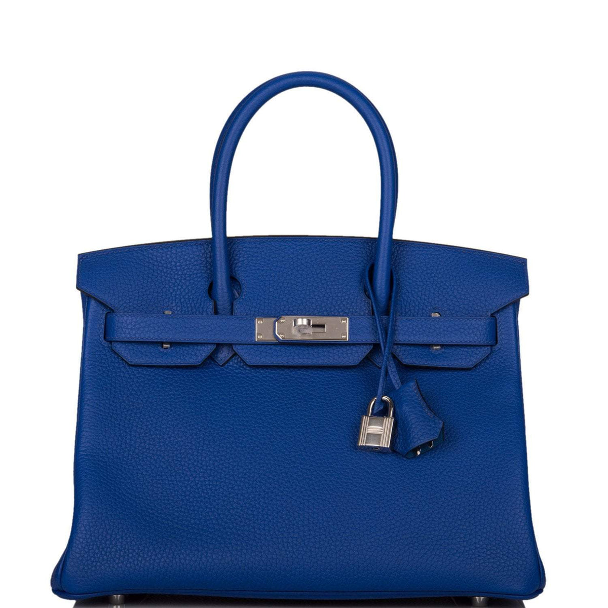 Hermes Birkin 30 Bleu Electric Verso Clemence Palladium Hardware
