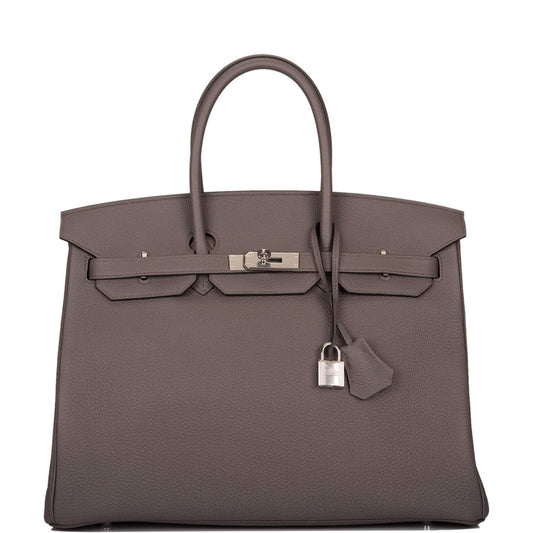 Hermes Birkin 35cm Etain Togo Palladium Hardware