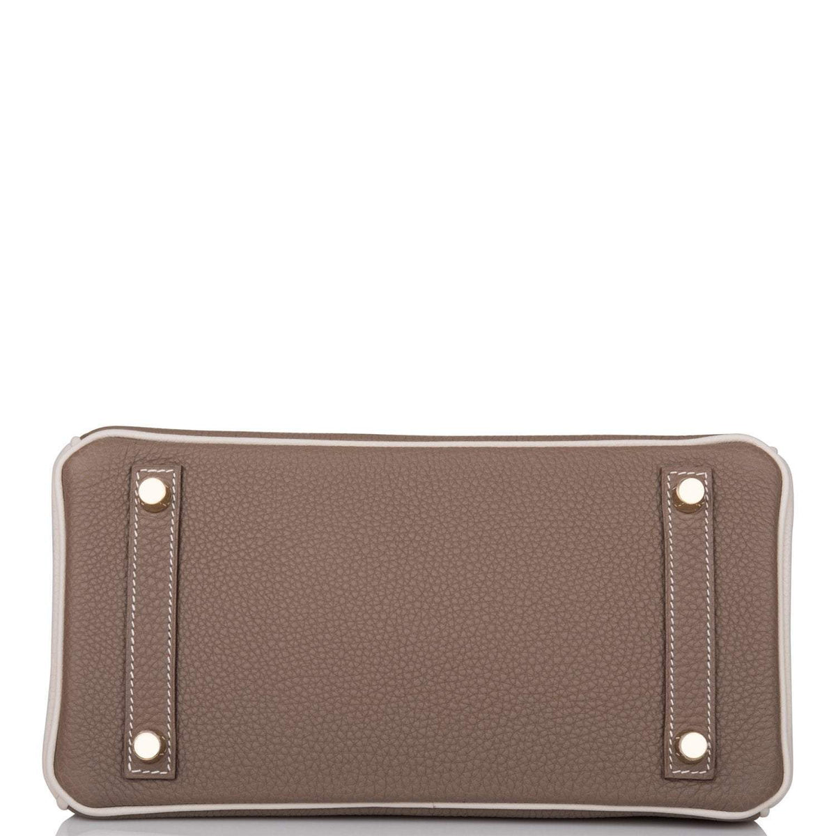 Hermes Birkin 25 Etoupe and Craie Togo Brushed Gold Hardware