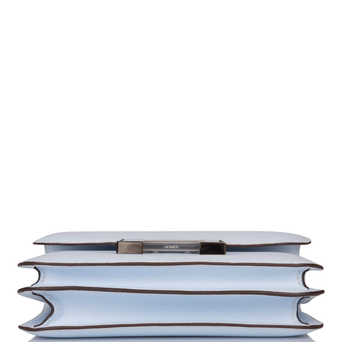 Hermes Bleu Brume Swift Mini Constance 18cm Palladium Hardware