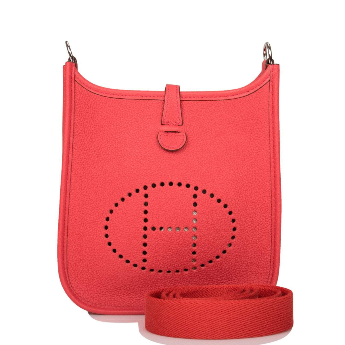 Hermes Bougainvillea Clemence Evelyne TPM Bag Palladium Hardware