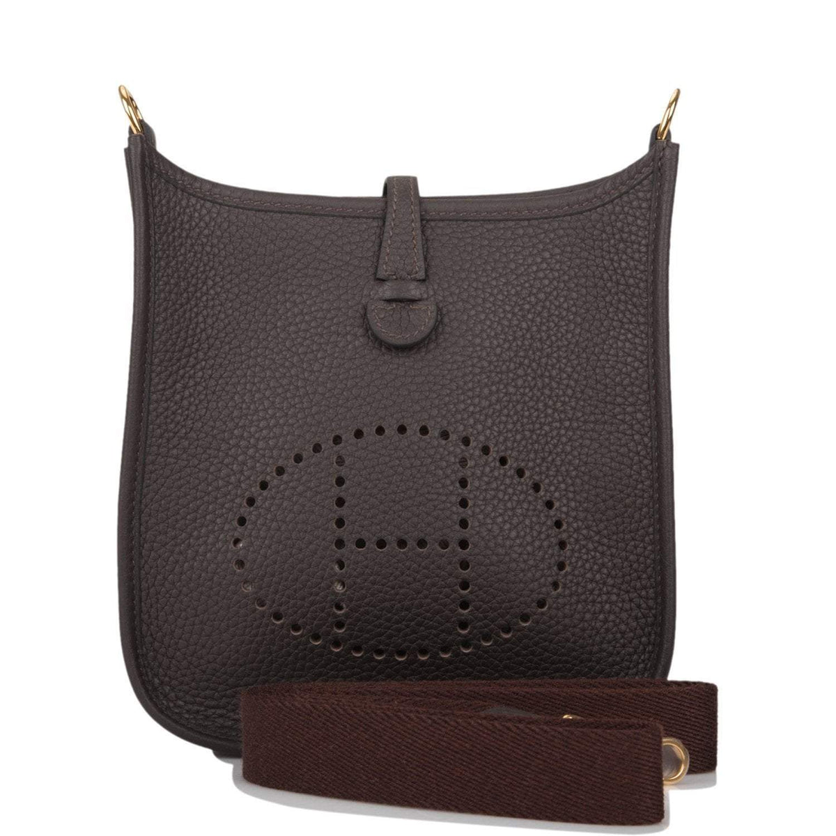Hermes Ebene Clemence Evelyne TPM Bag Gold Hardware