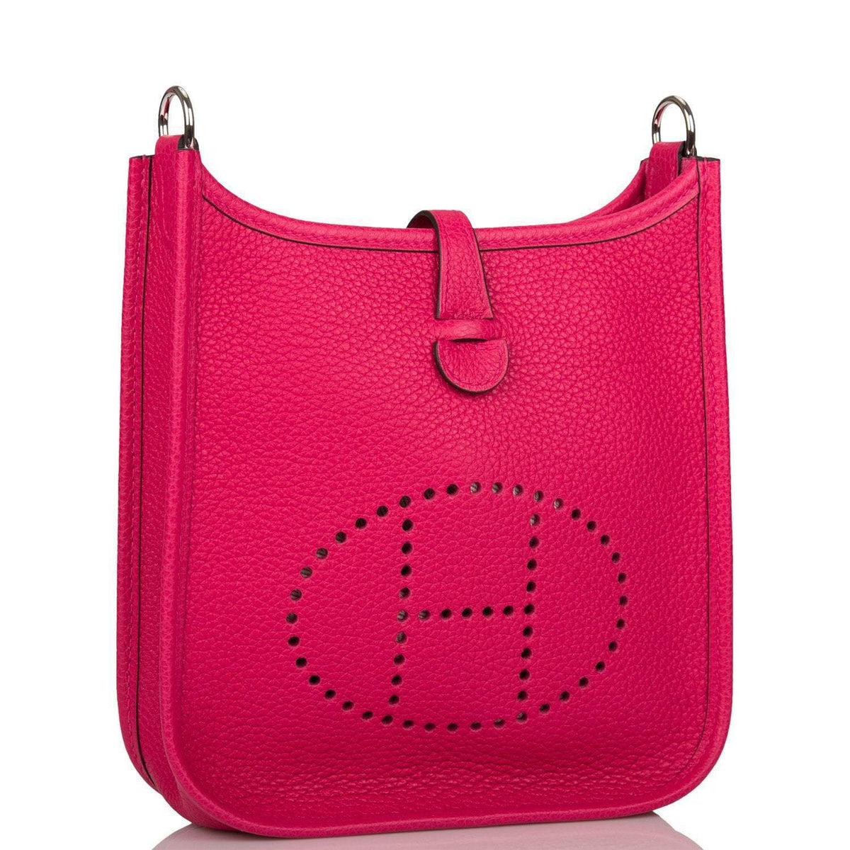 Hermes Rose Mexico Clemence Evelyne TPM Bag Palladium Hardware