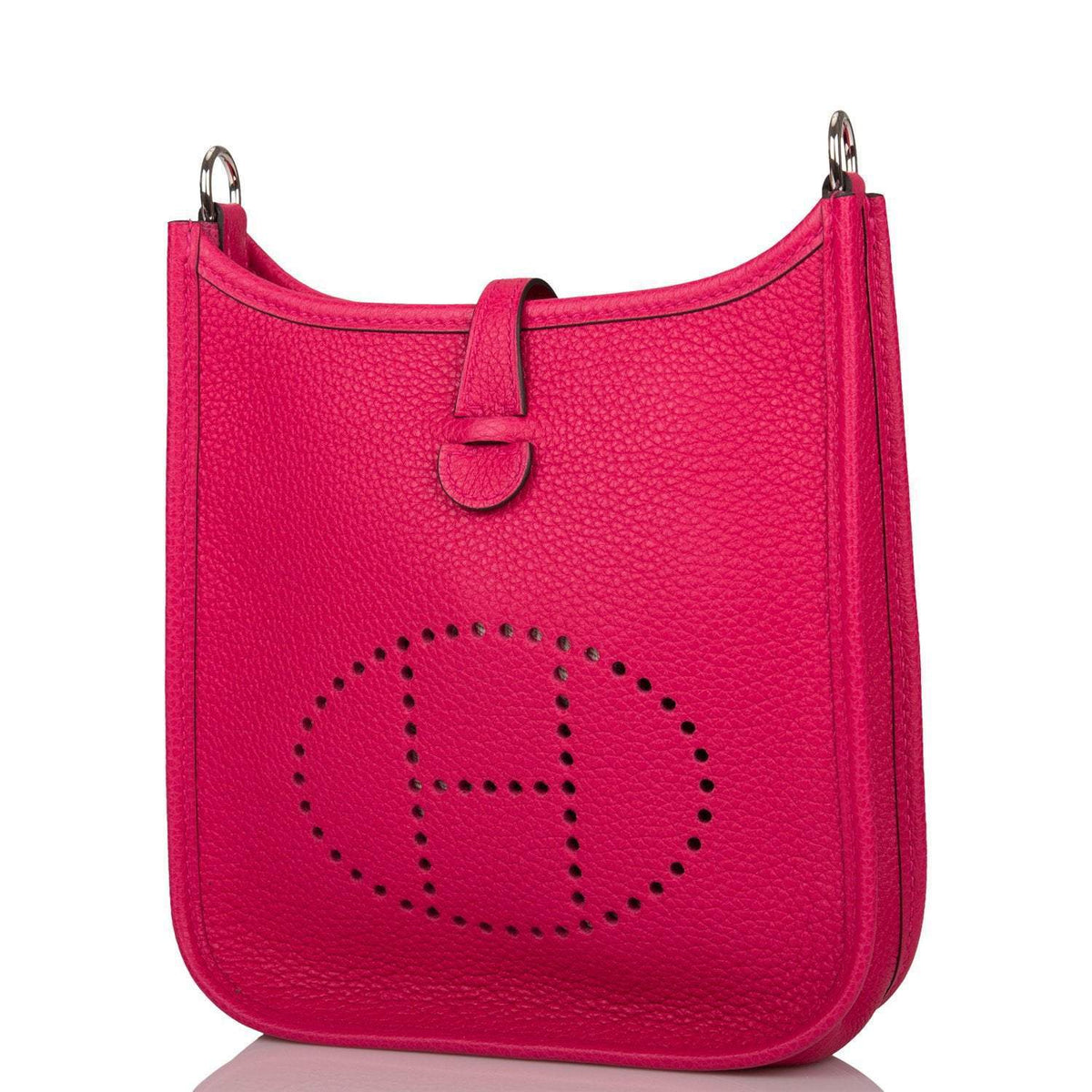 Hermes Rose Mexico Clemence Evelyne TPM Bag Palladium Hardware