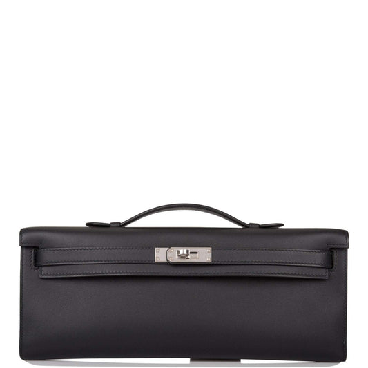 Hermes Black Swift Kelly Cut Palladium Hardware