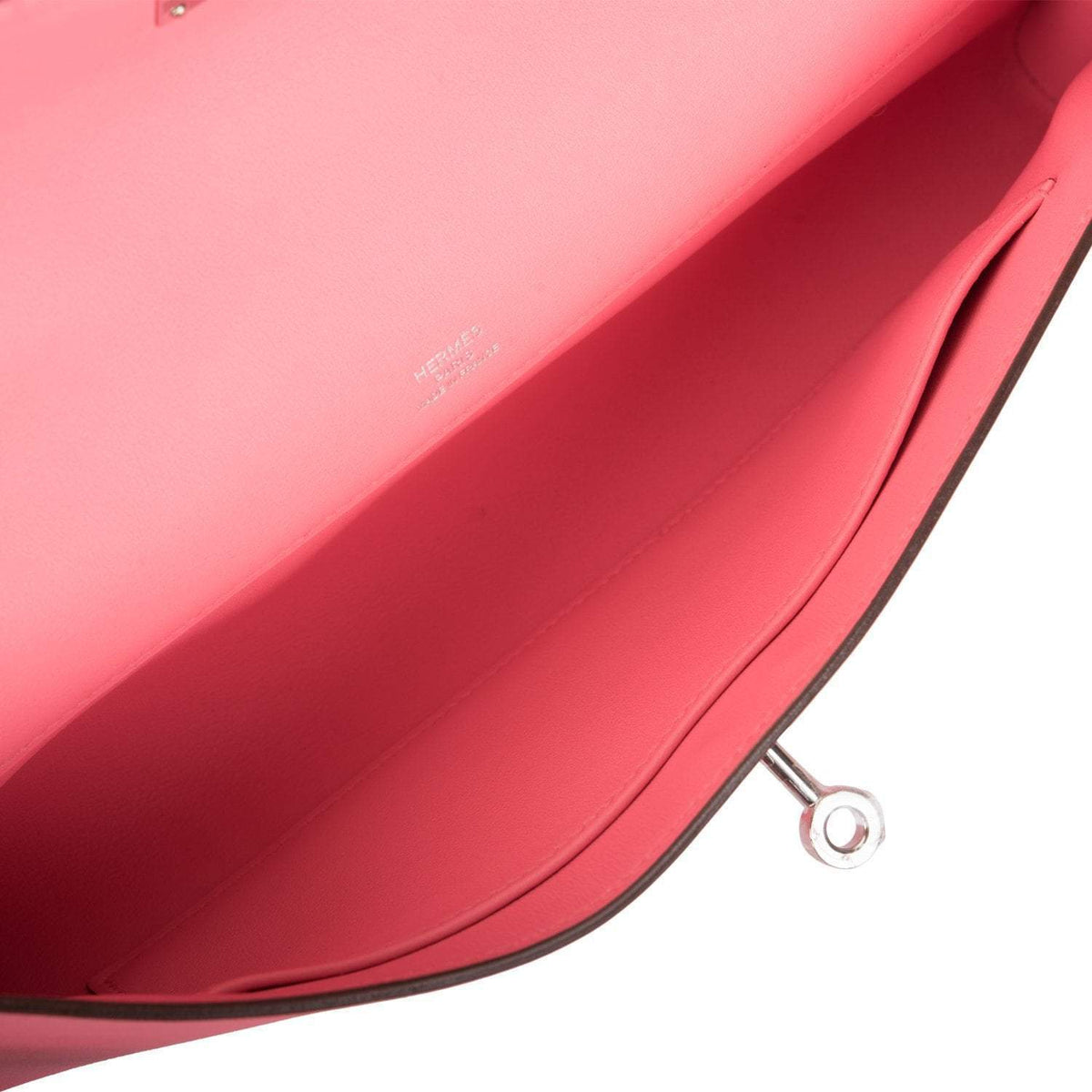 Hermes Rose D'ete Swift Kelly Cut Palladium Hardware