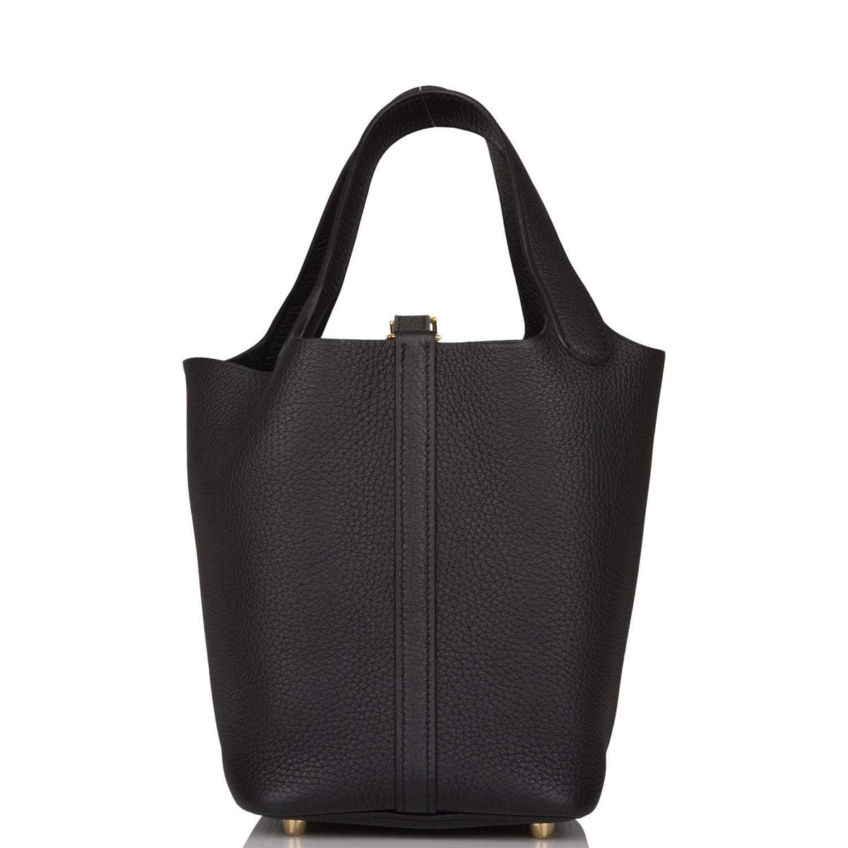 Hermes Black Clemence Picotin Lock 18cm Gold Hardware