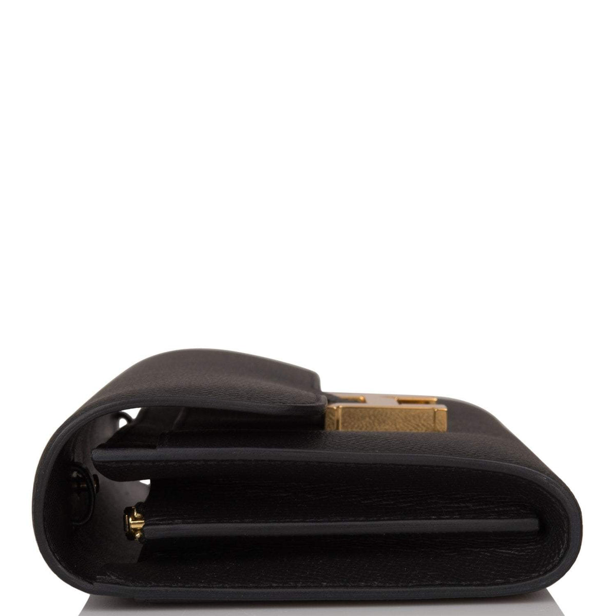 Hermes Black Epsom Constance Wallet To Go Gold Hardware
