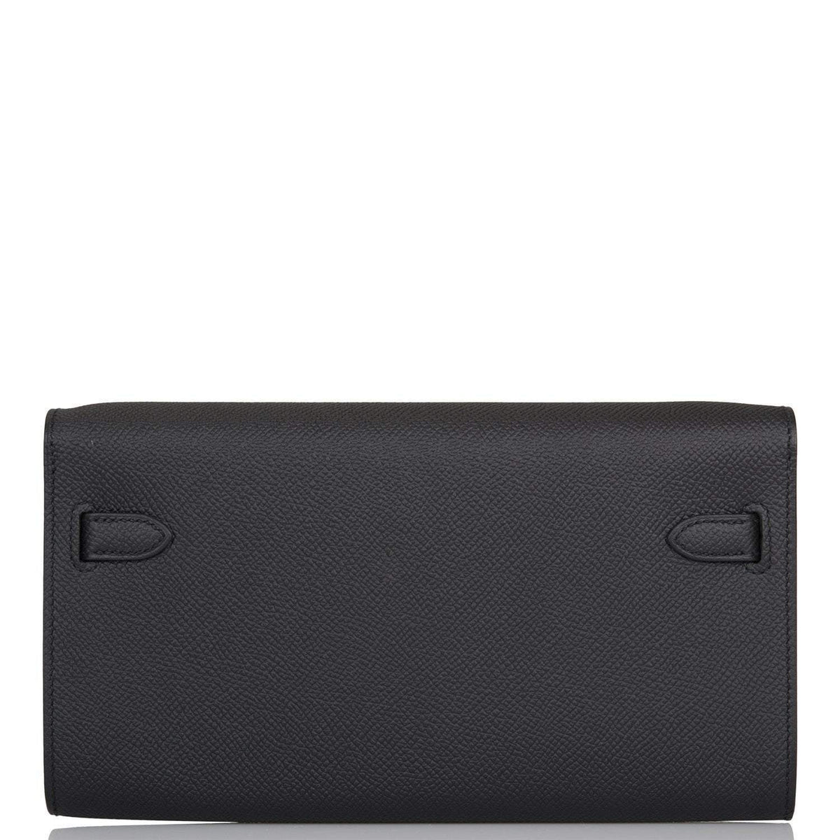 Hermes Black Epsom Kelly Wallet To Go Gold Hardware