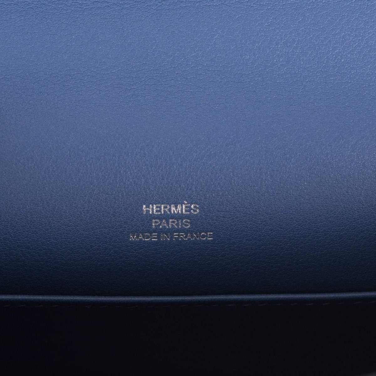 Hermes Kelly Pochette Bleu Brighton Swift Palladium Hardware
