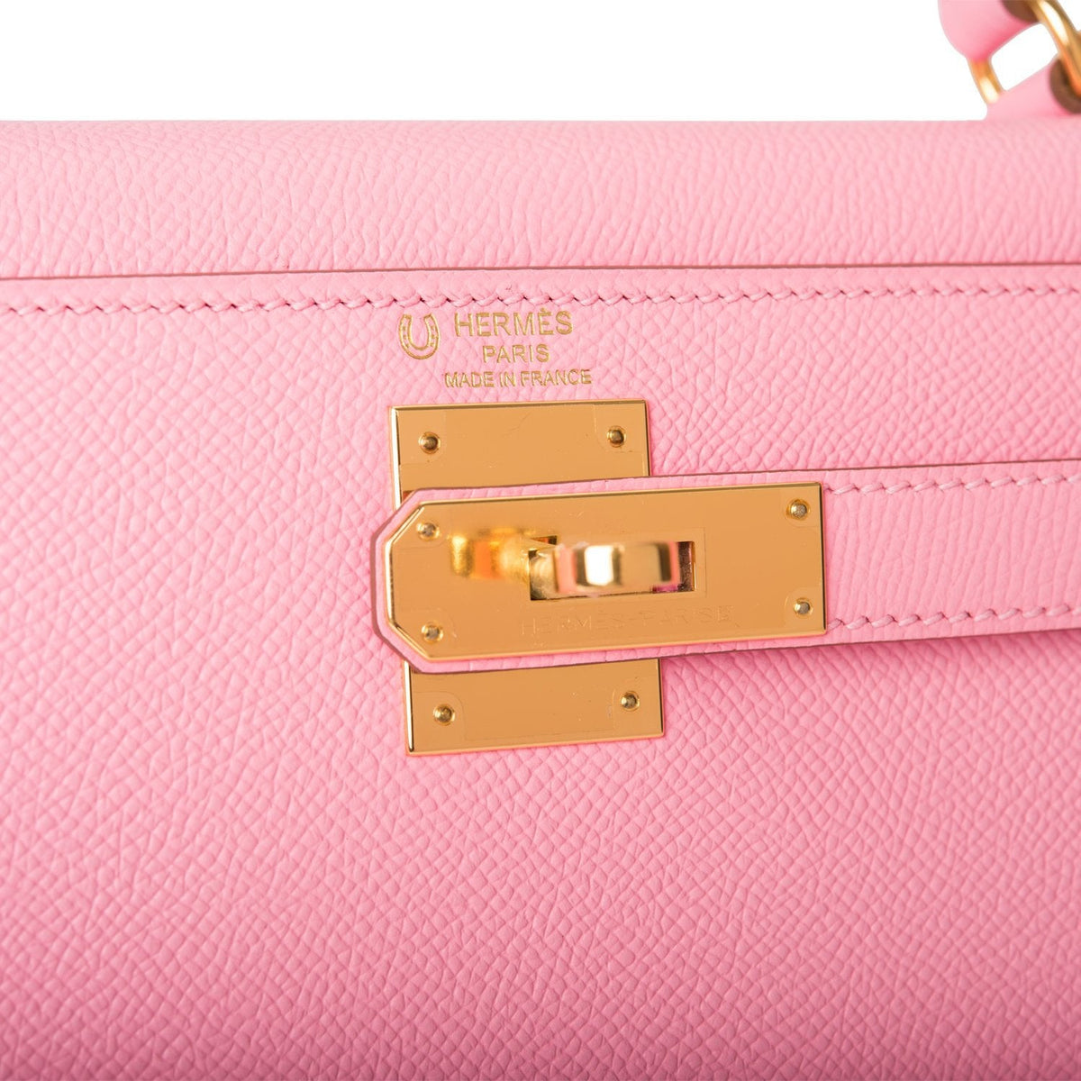 Hermes Horseshoe Stamp (HSS) Rose Confetti Verso Epsom Sellier Kelly 28cm Gold Hardware