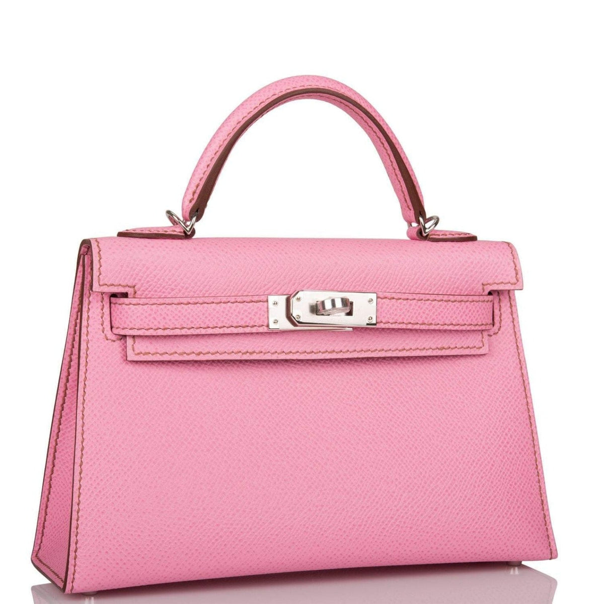 Hermes Bubblegum 5p Epsom Sellier Kelly 20cm Palladium Hardware