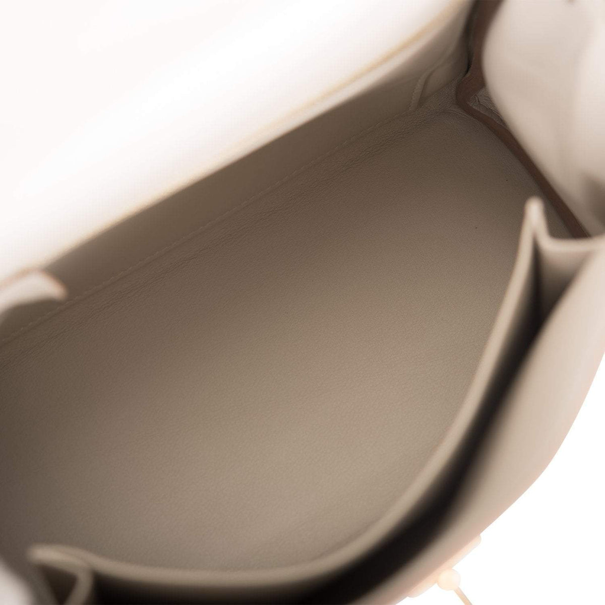 Hermes Gris Perle Swift Retourne Kelly 25cm Gold Hardware