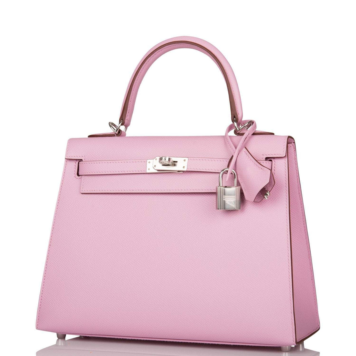 Hermes Mauve Sylvestre Epsom Sellier Kelly 25cm Palladium Hardware