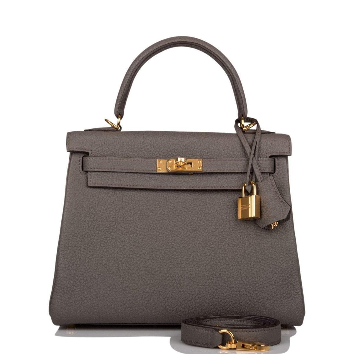 Hermes Etain Togo Retourne Kelly 25cm Gold Hardware