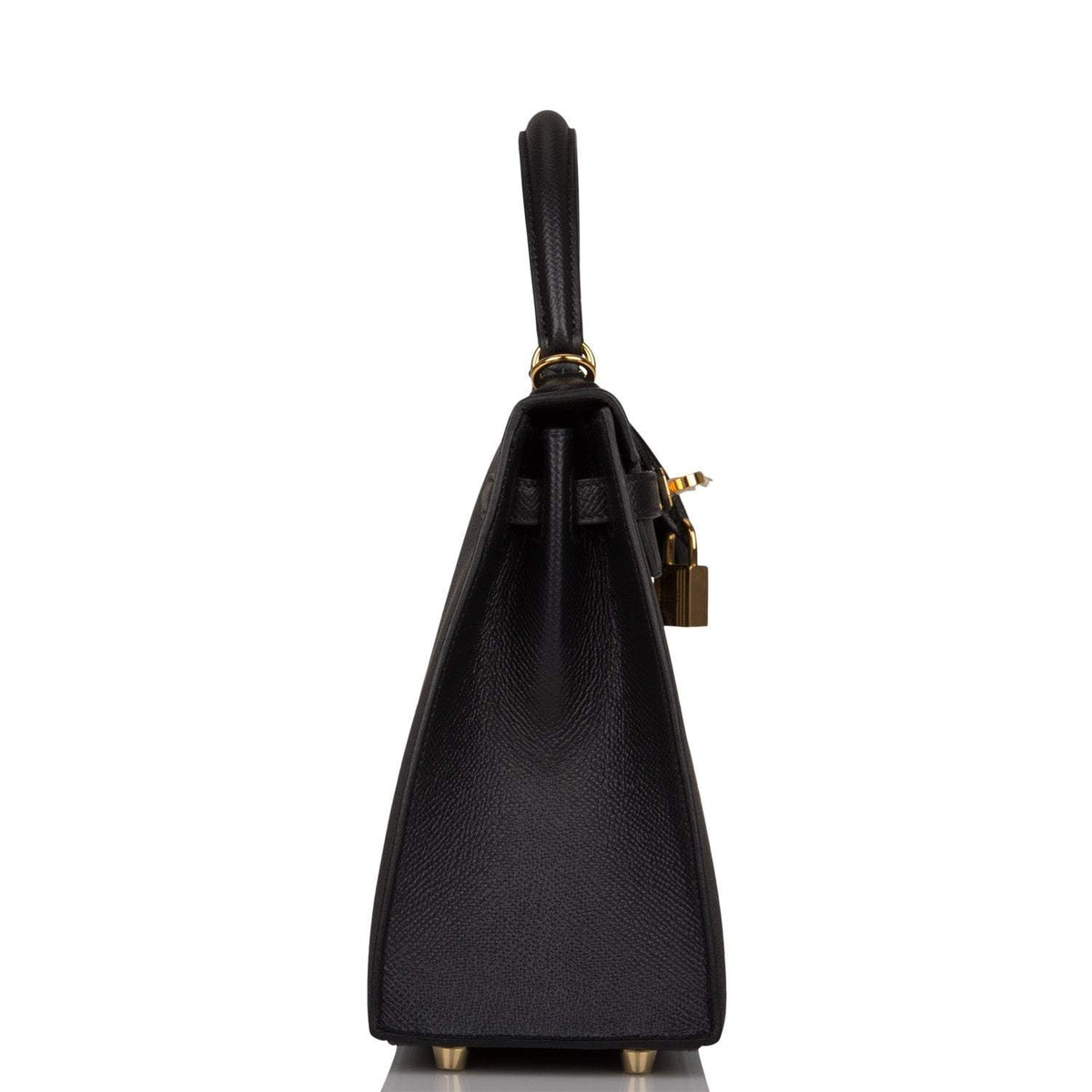 Hermes Black Epsom Sellier Kelly 25cm Gold Hardware