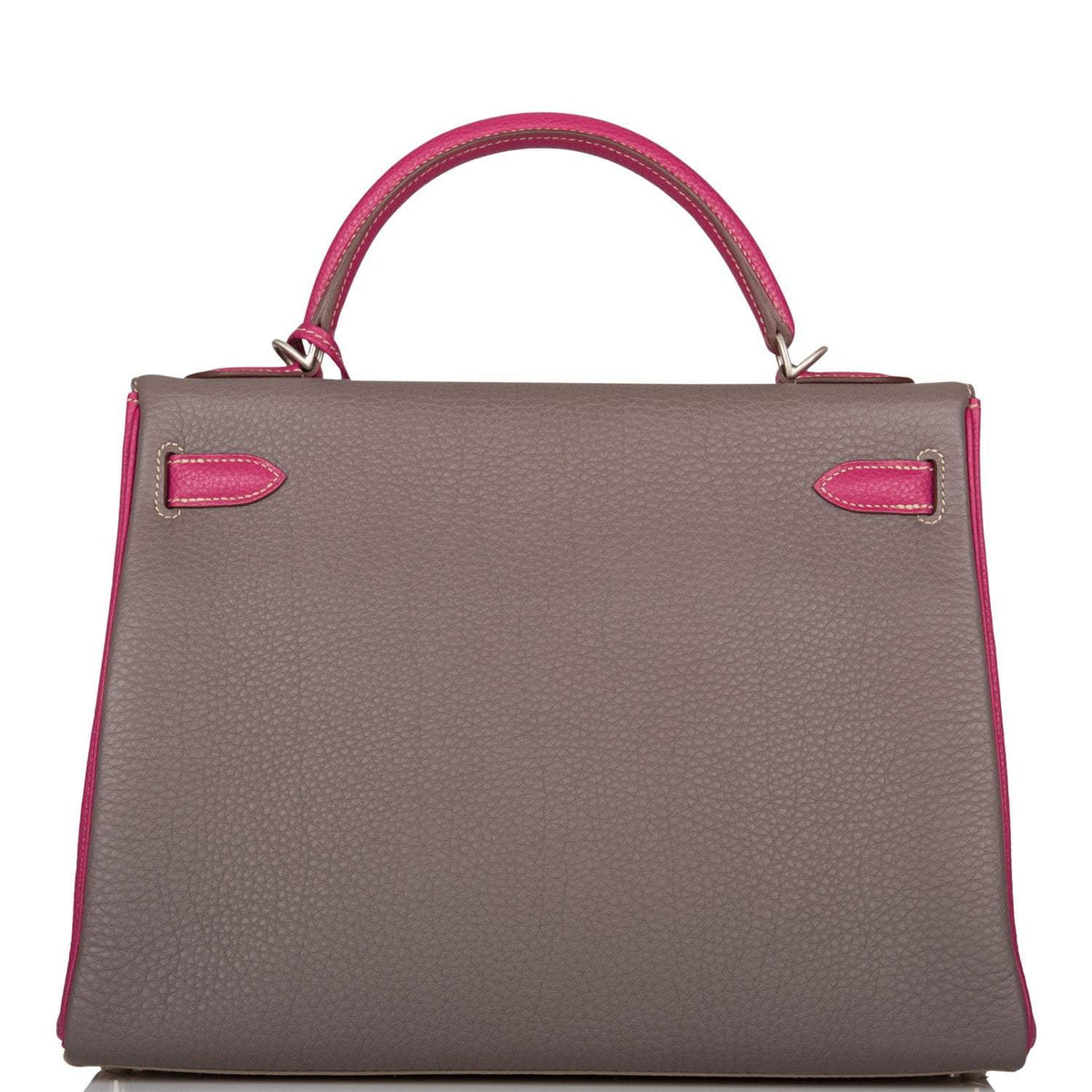 Hermes Kelly Retourne 32 Tosca, Gris Tourterelle and Etain Togo Brushed Palladium Hardware